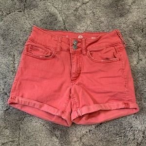 Coral color shorts